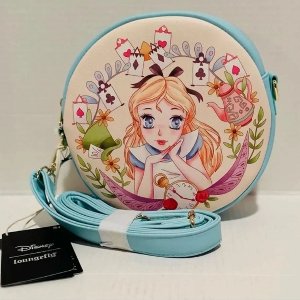 Loungefly Disney Alice in Wonderland Round Crossbody Bag